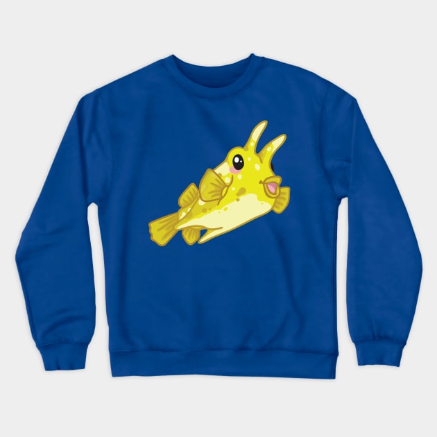 Longhorn Cowfish Crewneck Sweatshirt by bytesizetreasure